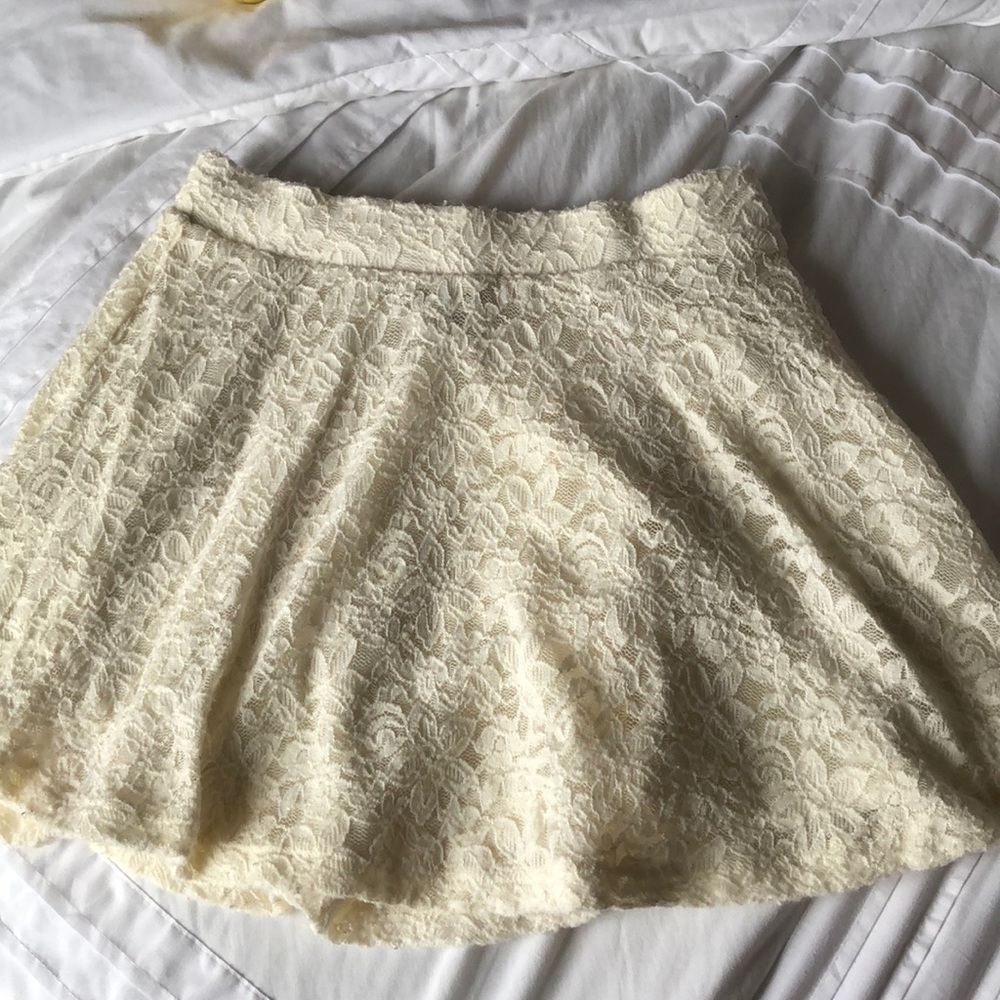 White lace skirt